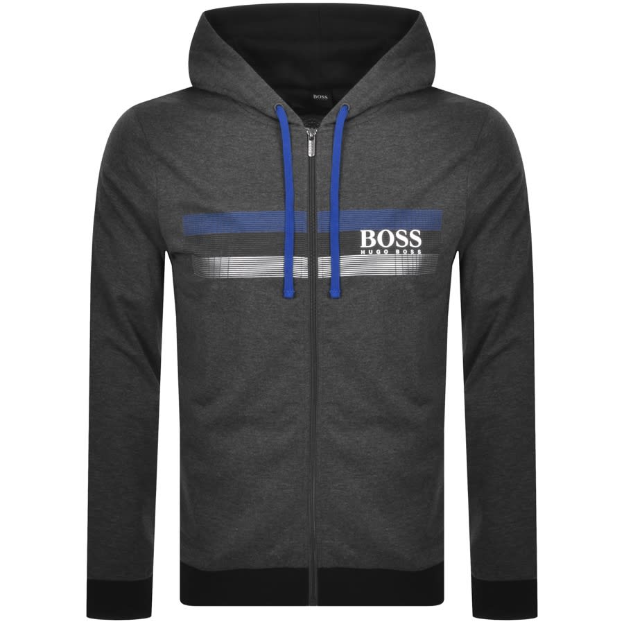 Alternative Image for ProductBOSS Bodywear Lounge Full Zip Hoodie Grey1